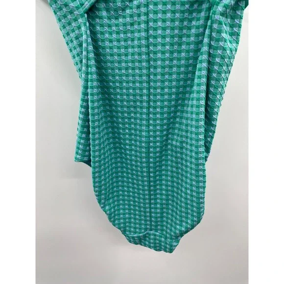 NWT Panache Swim Paloma Balcony Swimsuit Women's 32JJ Green Gingham Summer Beach
